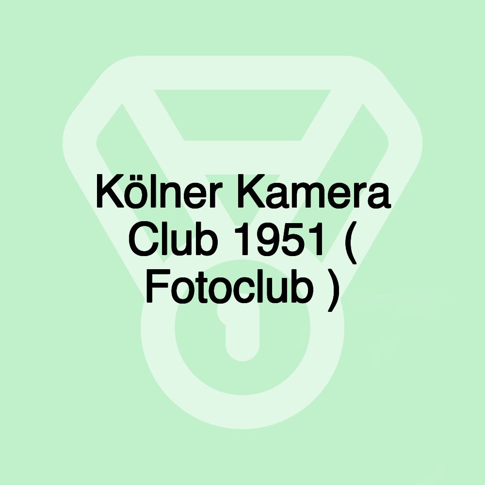 Kölner Kamera Club 1951 ( Fotoclub ) Kölner Kamera Club 1951 ( Fotoclub )