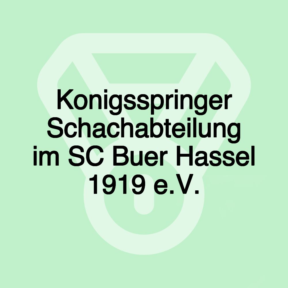 Konigsspringer Schachabteilung im SC Buer Hassel 1919 e.V.