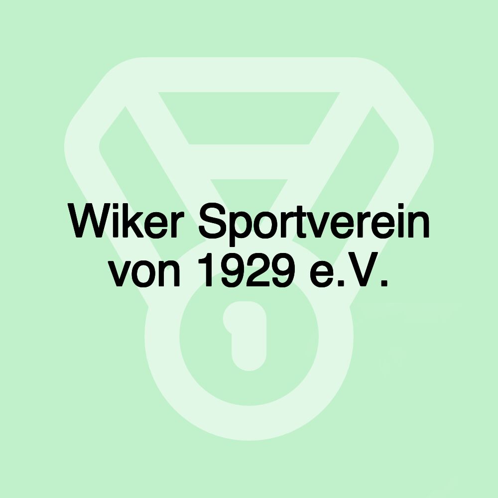 Wiker Sportverein von 1929 e.V. Wiker Sportverein von 1929 e.V.