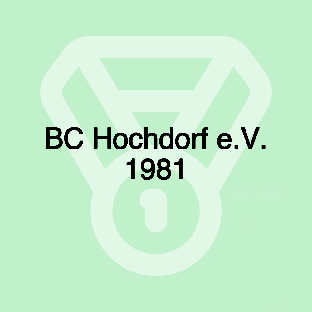 BC Hochdorf e.V. 1981 BC Hochdorf e.V. 1981