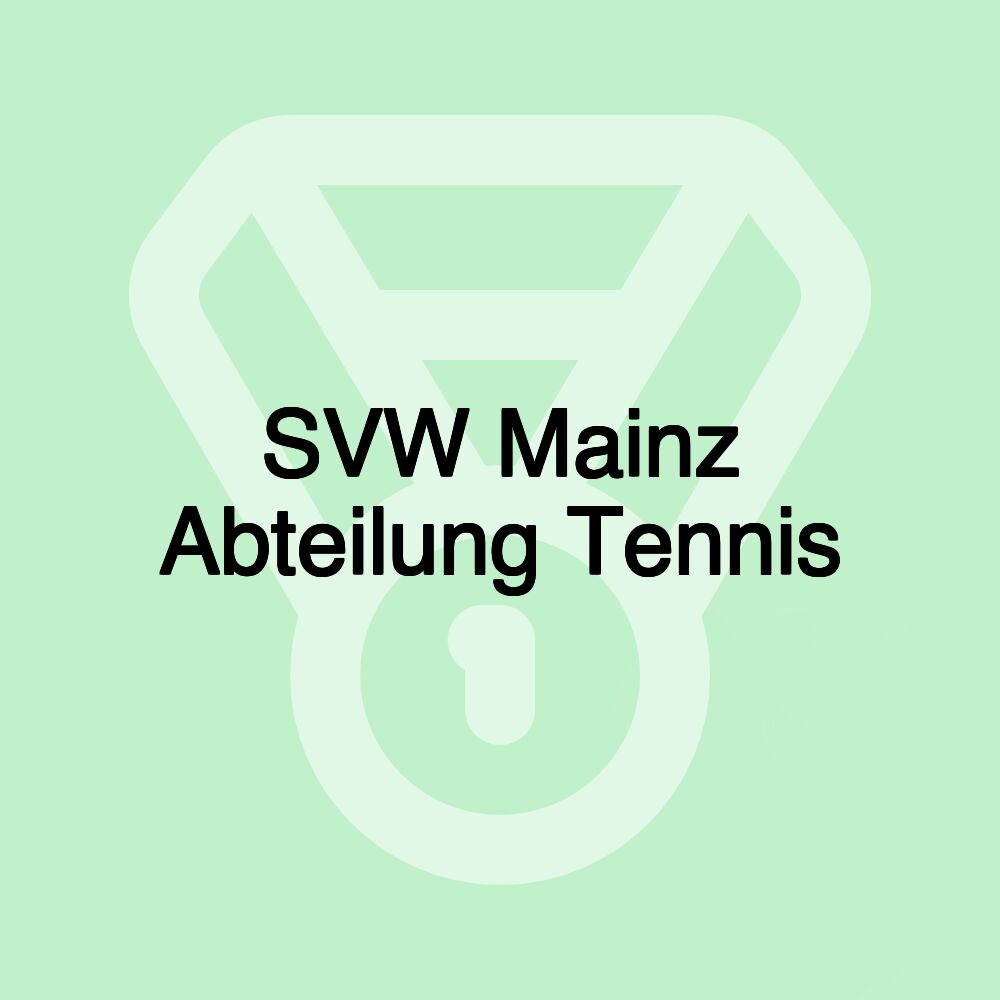SVW Mainz Abteilung Tennis SVW Mainz Abteilung Tennis