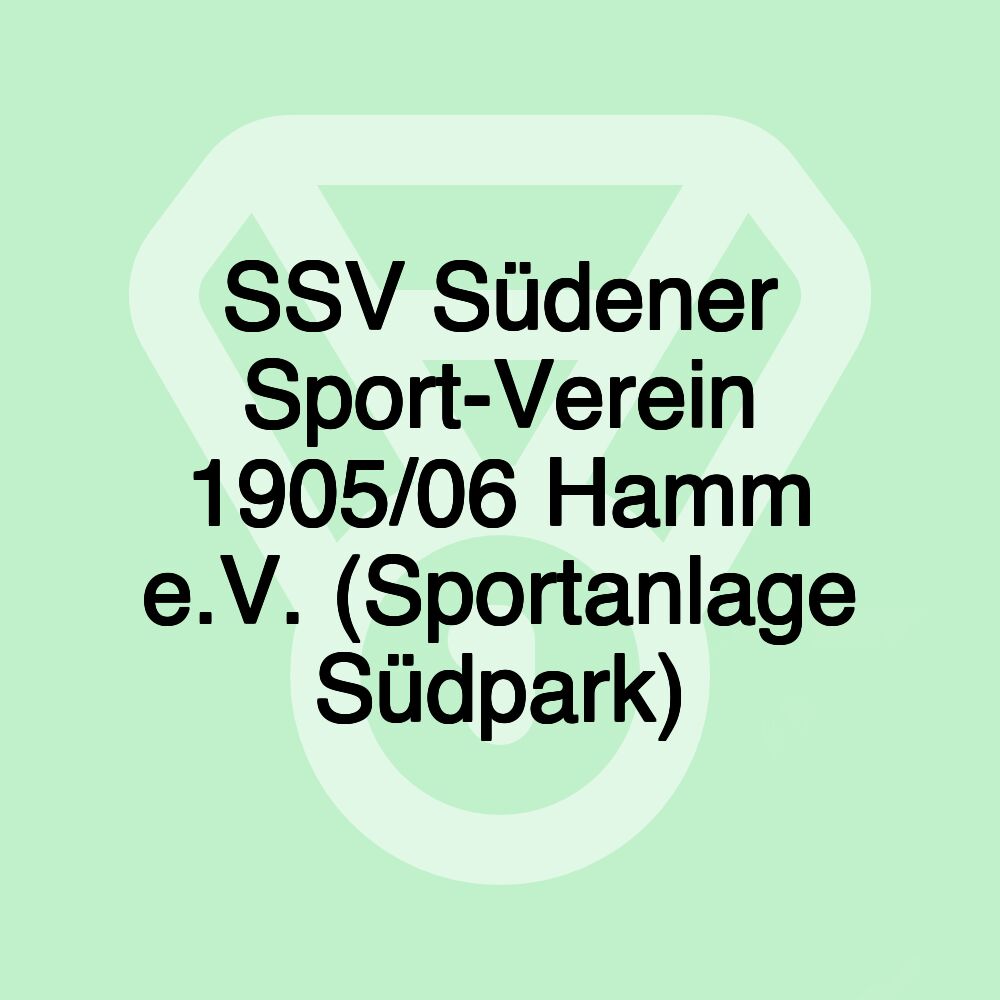 SSV Südener Sport-Verein 1905/06 Hamm e.V. (Sportanlage Südpark) SSV Südener Sport-Verein 1905/06 Hamm e.V. (Sportanlage Südpark)