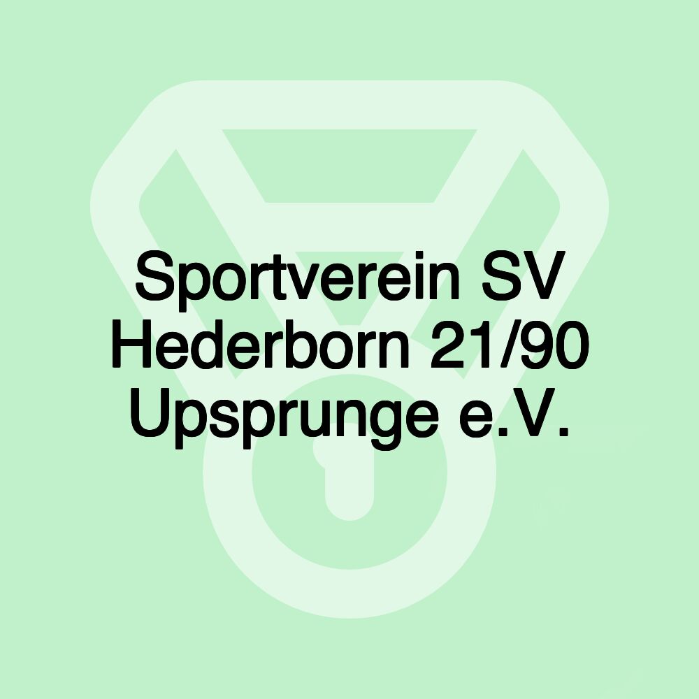 Sportverein SV Hederborn 21/90 Upsprunge e.V. Sportverein SV Hederborn 21/90 Upsprunge e.V.