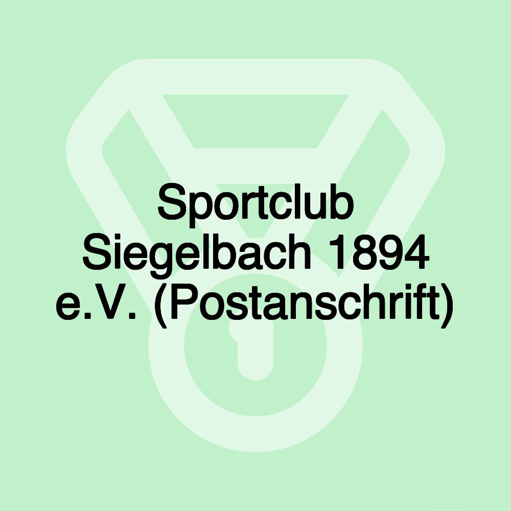 Sportclub Siegelbach 1894 e.V. (Postanschrift) Sportclub Siegelbach 1894 e.V. (Postanschrift)