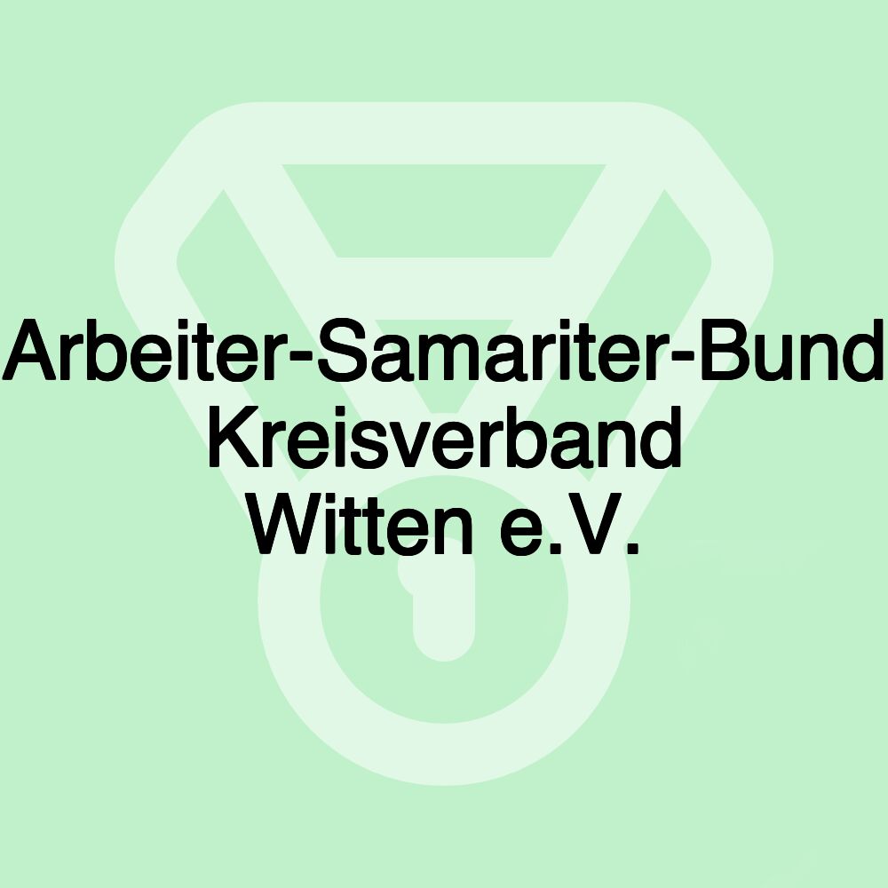 Arbeiter-Samariter-Bund Kreisverband Witten e.V. Arbeiter-Samariter-Bund Kreisverband Witten e.V.