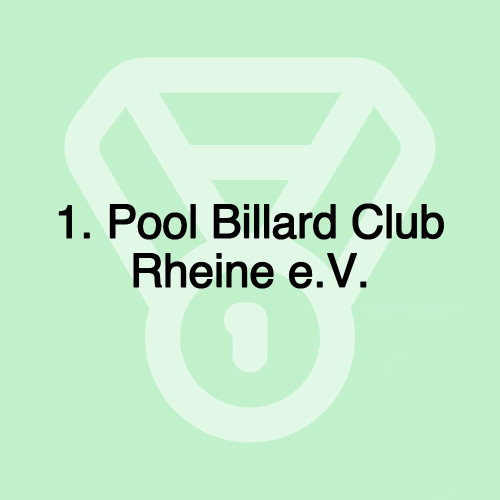 1. Pool Billard Club Rheine e.V. 1. Pool Billard Club Rheine e.V.