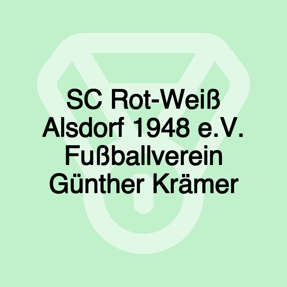 SC Rot-Weiß Alsdorf 1948 e.V. Fußballverein Günther Krämer