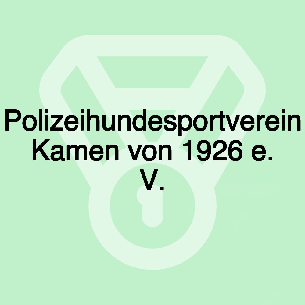 Polizeihundesportverein Kamen von 1926 e. V.