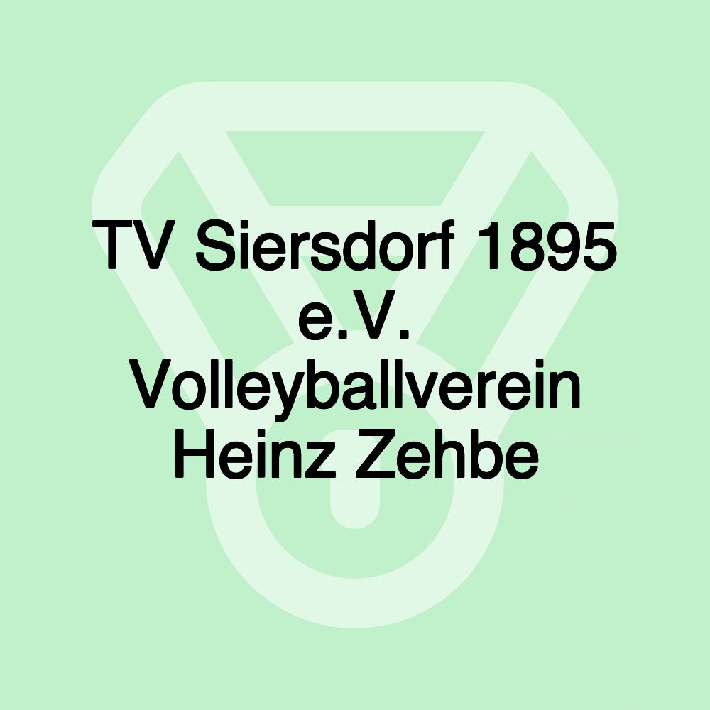 TV Siersdorf 1895 e.V. Volleyballverein Heinz Zehbe