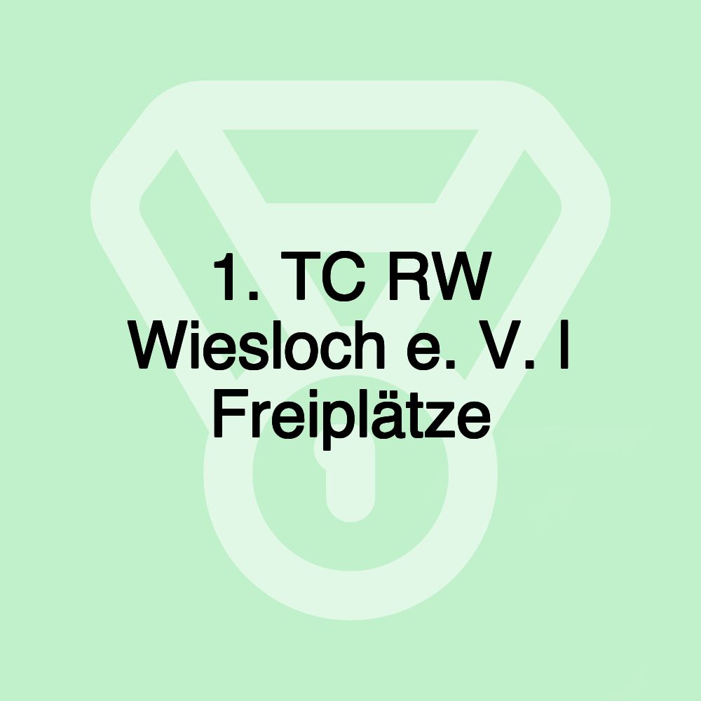 1. TC RW Wiesloch e. V. | Freiplätze