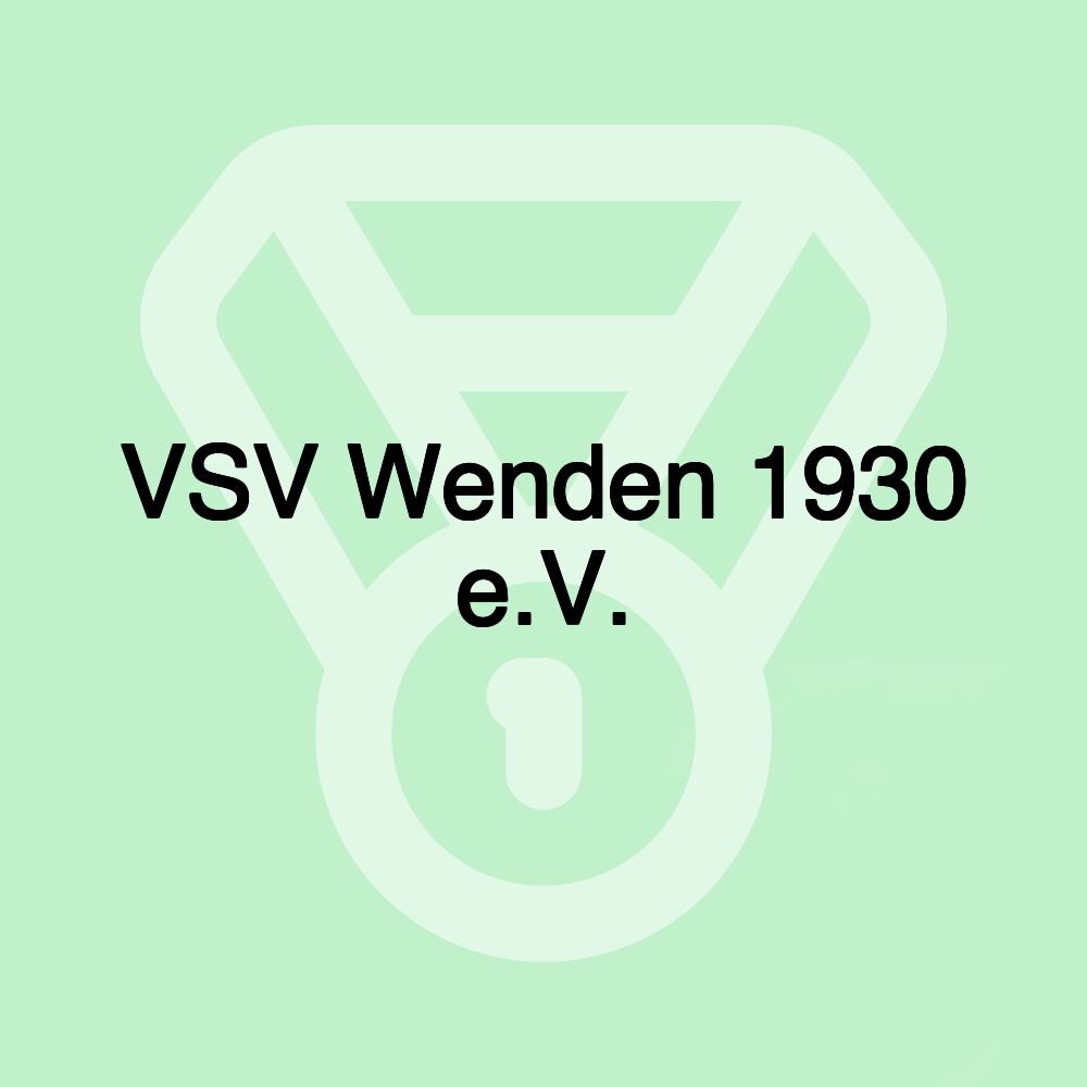 VSV Wenden 1930 e.V. VSV Wenden 1930 e.V.