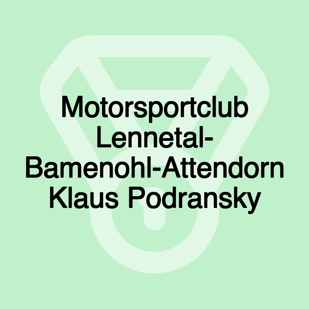 Motorsportclub Lennetal- Bamenohl-Attendorn Klaus Podransky