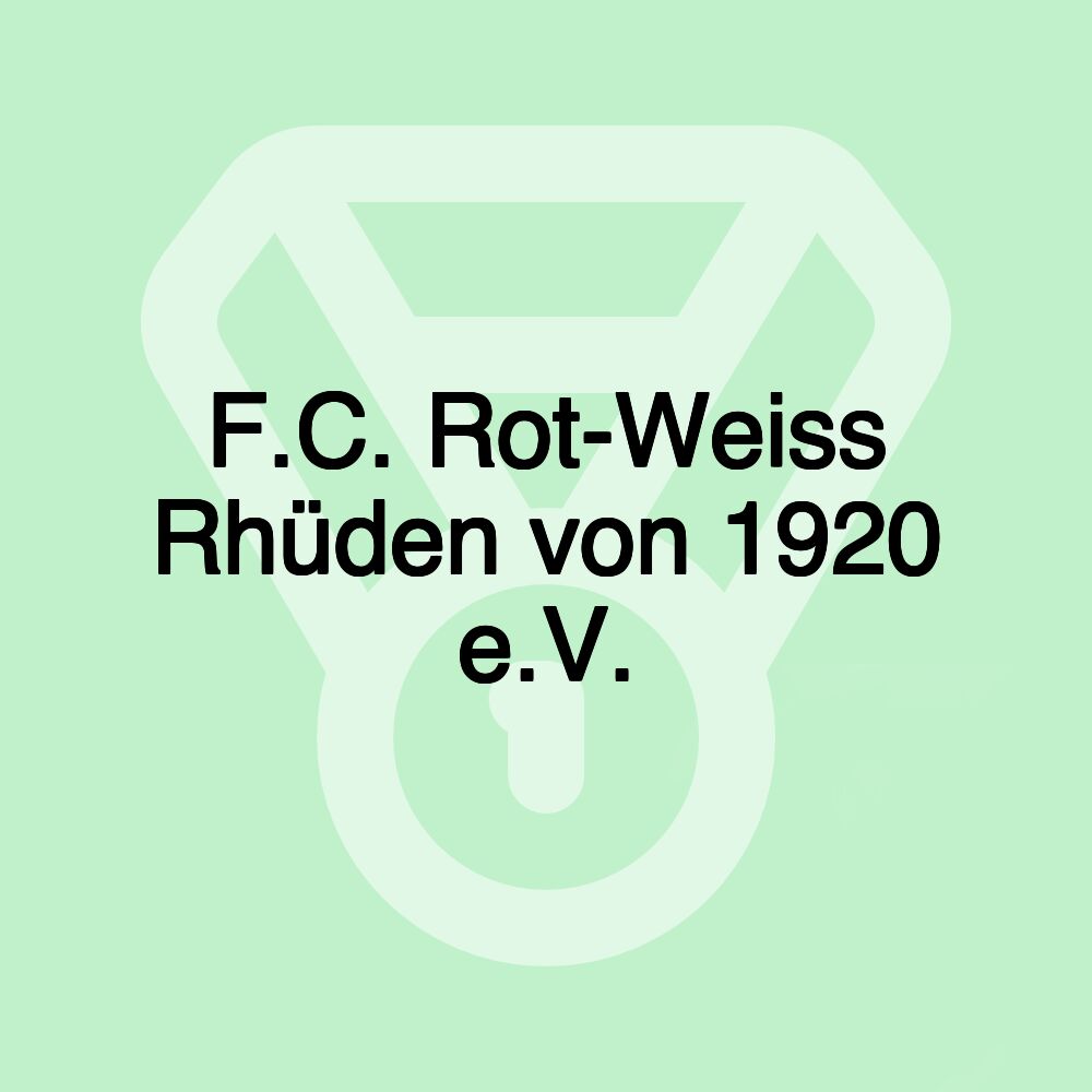 F.C. Rot-Weiss Rhüden von 1920 e.V. F.C. Rot-Weiss Rhüden von 1920 e.V.