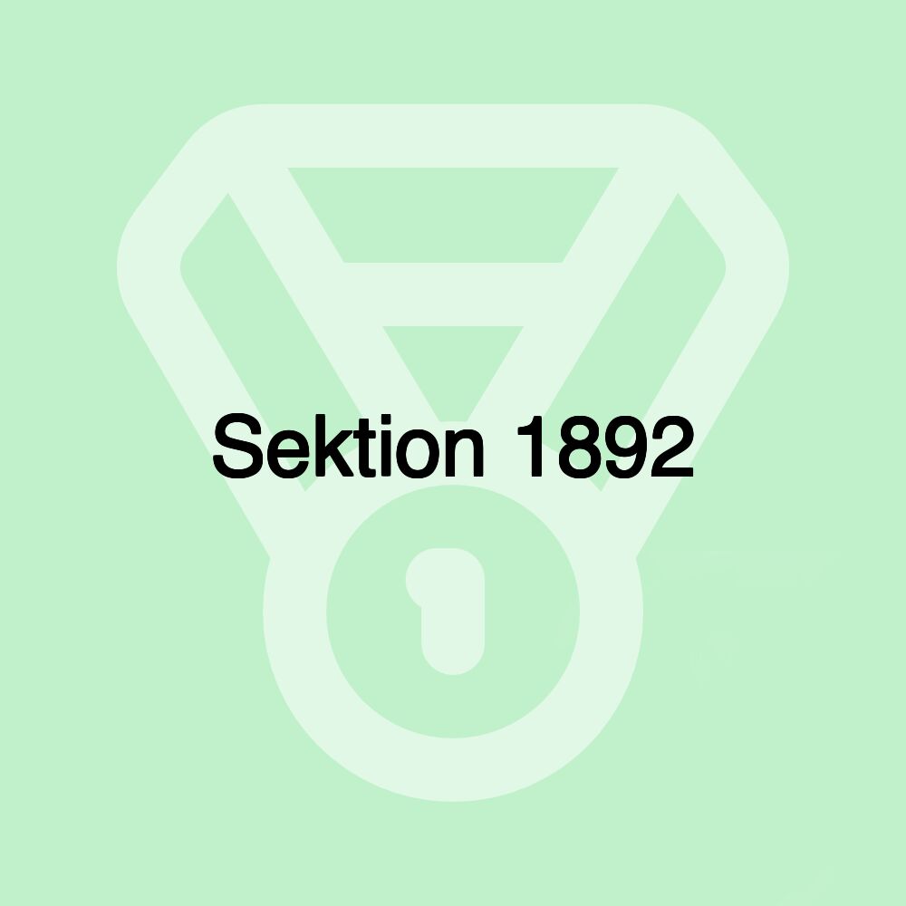 Sektion 1892
