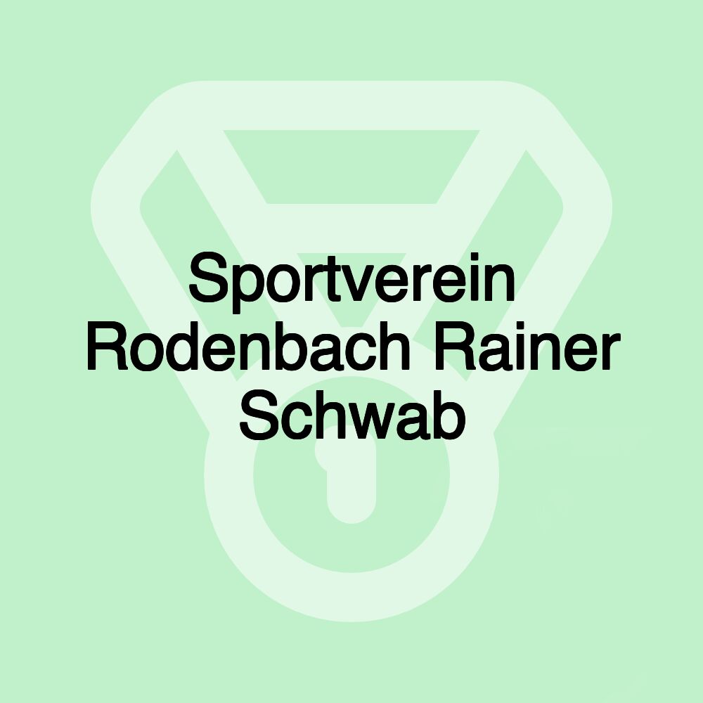 Sportverein Rodenbach Rainer Schwab