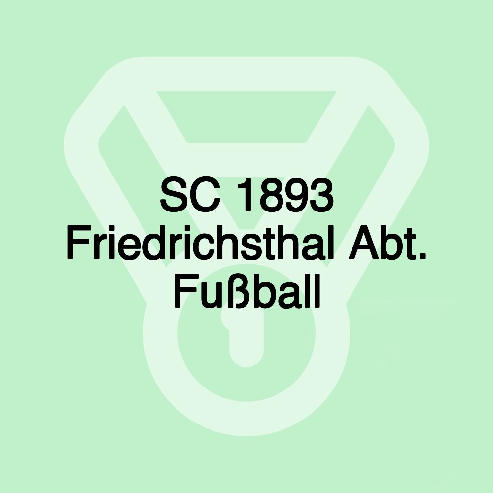 SC 1893 Friedrichsthal Abt. Fußball