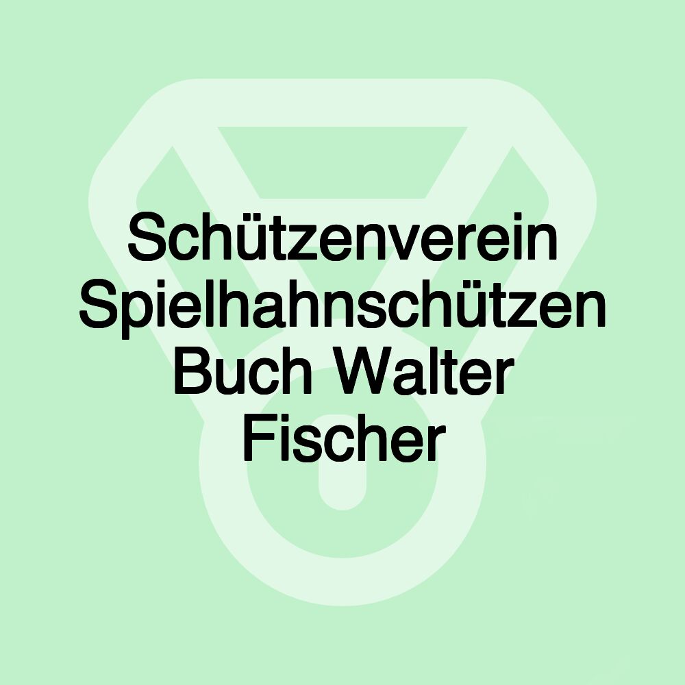 Schützenverein Spielhahnschützen Buch Walter Fischer