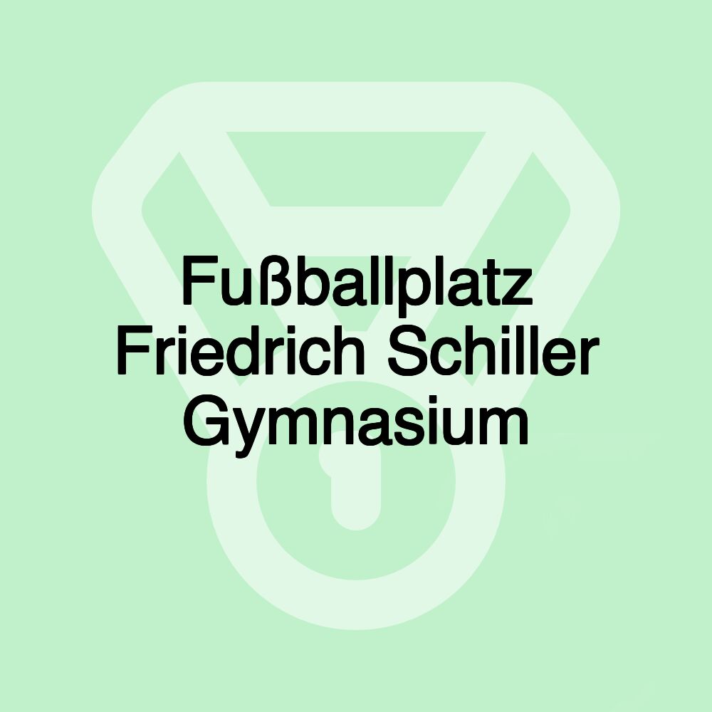Fußballplatz Friedrich Schiller Gymnasium