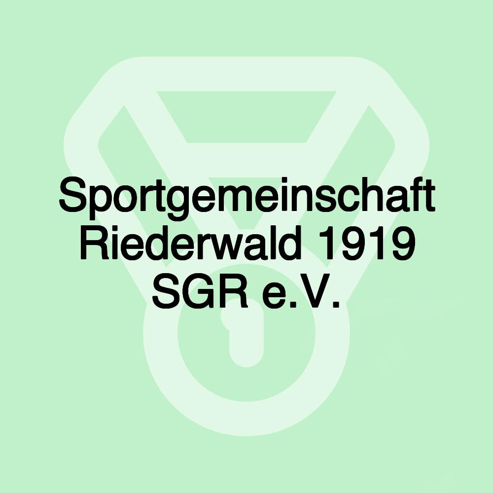 Sportgemeinschaft Riederwald 1919 SGR e.V. Sportgemeinschaft Riederwald 1919 SGR e.V.